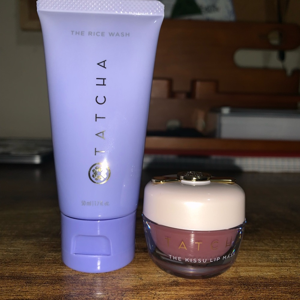 Tatcha Skincare Set – NEW – Mini Rice Wash + Full Size Lip Mask